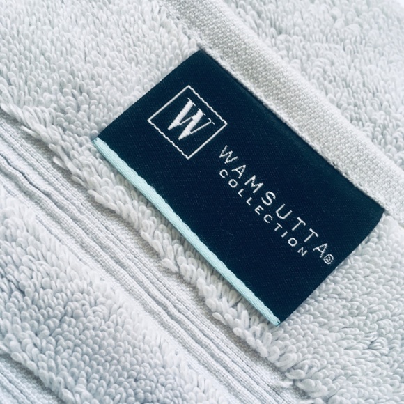 new LIGHT BLUE (GRAY) Wamsutta Collection 100% Turkish Cotton Hand Towel (THICK) - Picture 5 of 5